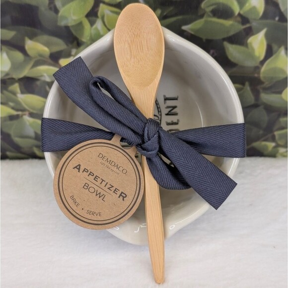 NWT Demdaco 'Enjoy Every Moment' Appetizer Bowl with Spoon - Picture 12 of 12
